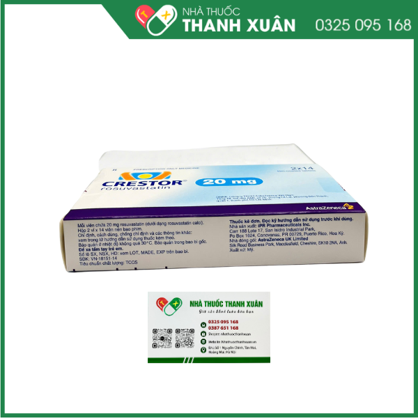 Thuốc Crestor 20mg điều trị tăng cholesterol